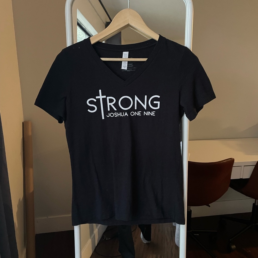 Black V-Neck Joshua Nine Shirt
